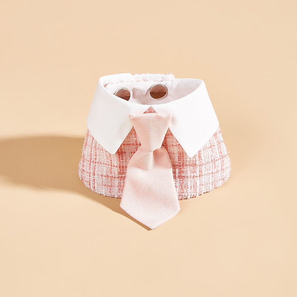 Pet Dog Bandana Striped and Cartoon Bow Tie Printed Cotton Dog Scarf Luxury and Cute Saliva Towel
