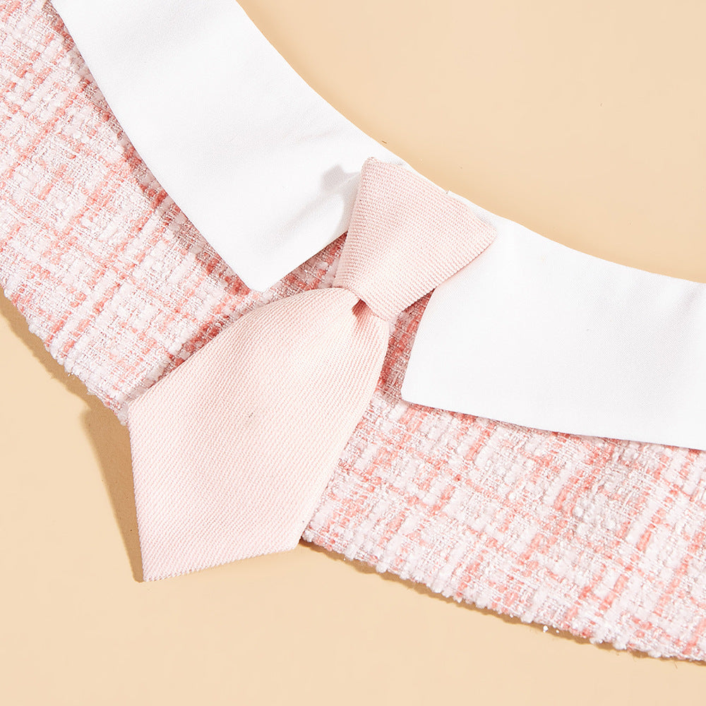 Pet Dog Bandana Striped and Cartoon Bow Tie Printed Cotton Dog Scarf Luxury and Cute Saliva Towel