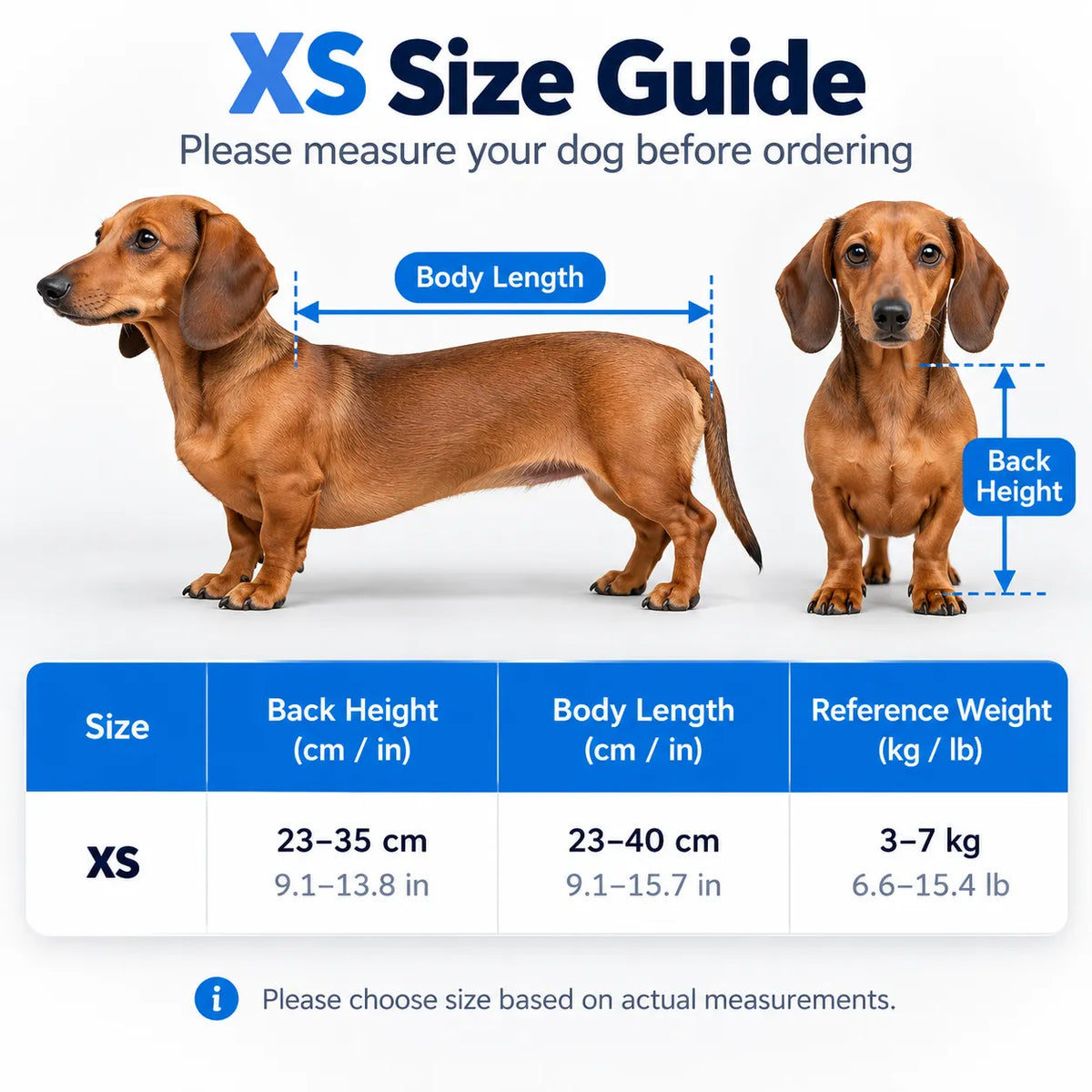Detailed Size Chart