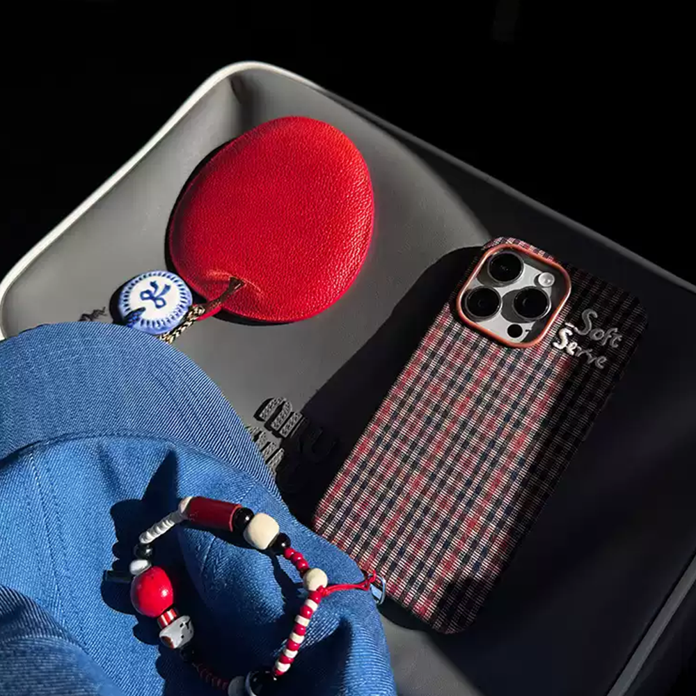 Apple Cat Leather Bag Charm