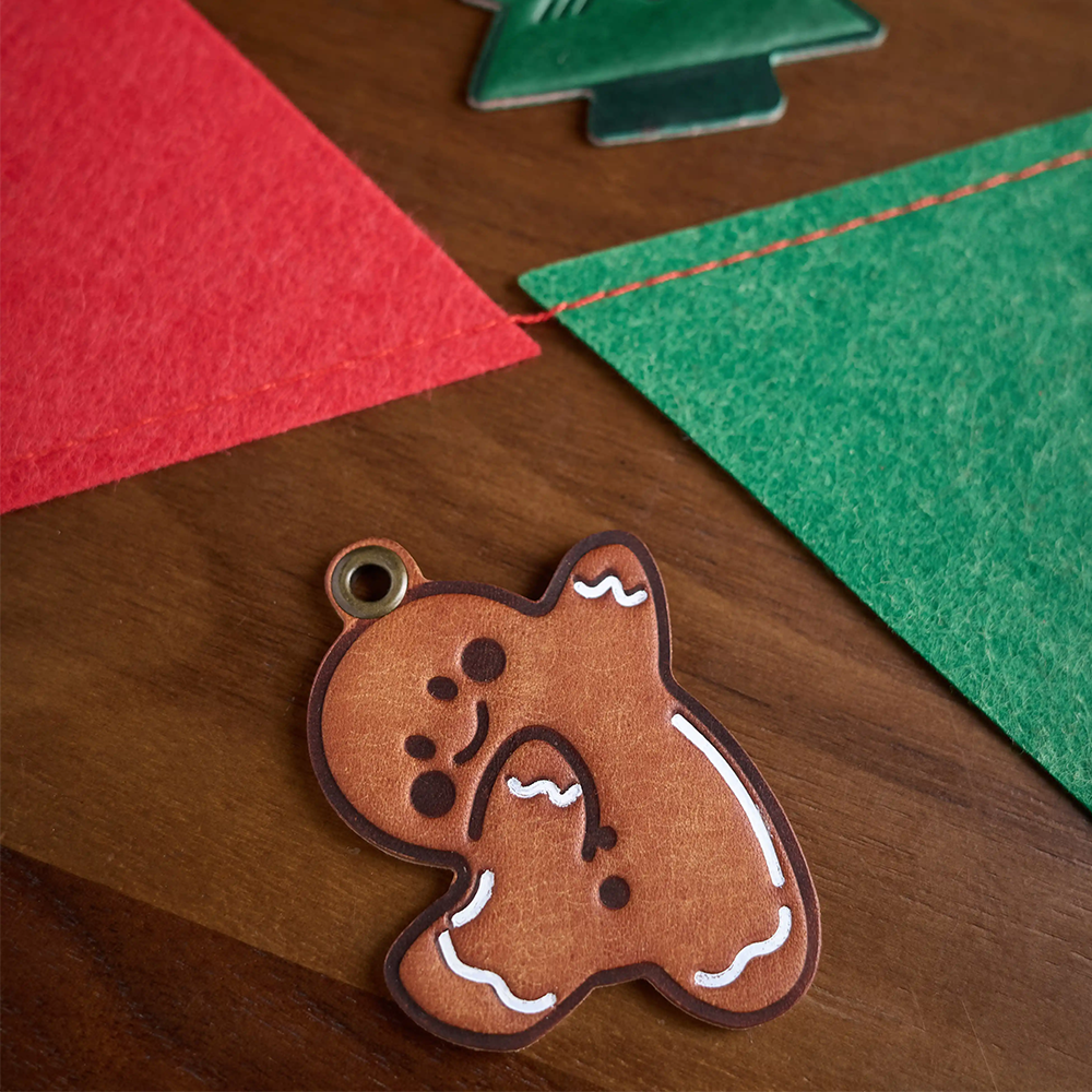 Christmas Leather Bag Charm