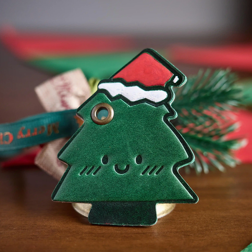 Christmas Leather Bag Charm