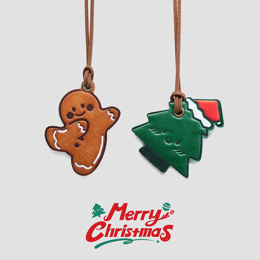 Christmas Leather Bag Charm