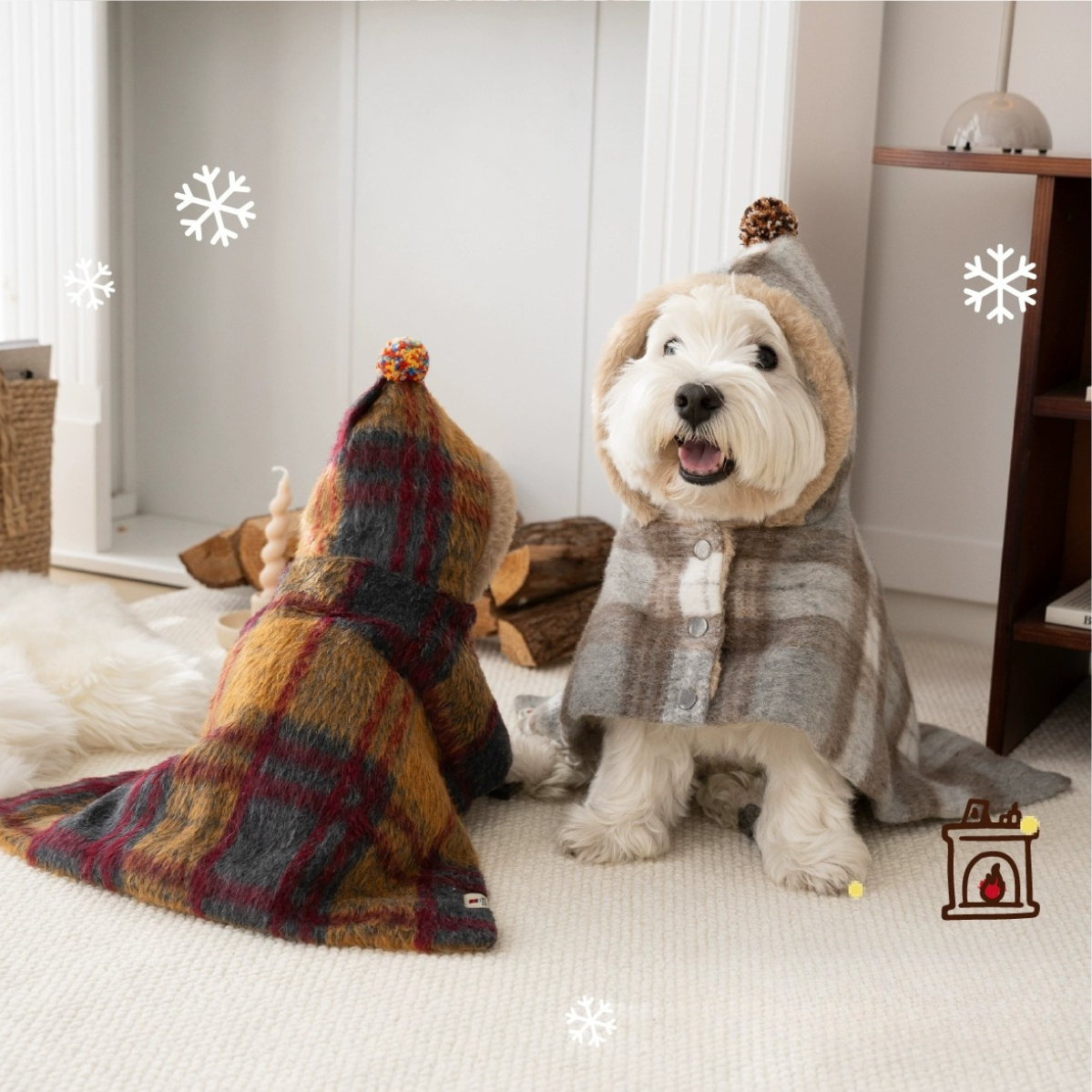 Dog Christmas Hooded Cape