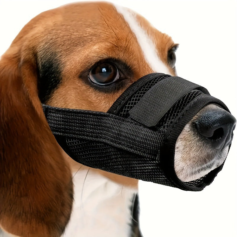 Adjustable Dog Muzzle — Lightweight Safety Muzzle for Vet Visits, Grooming & Scavenging| Allows Panting & Drinking (S–XXL)