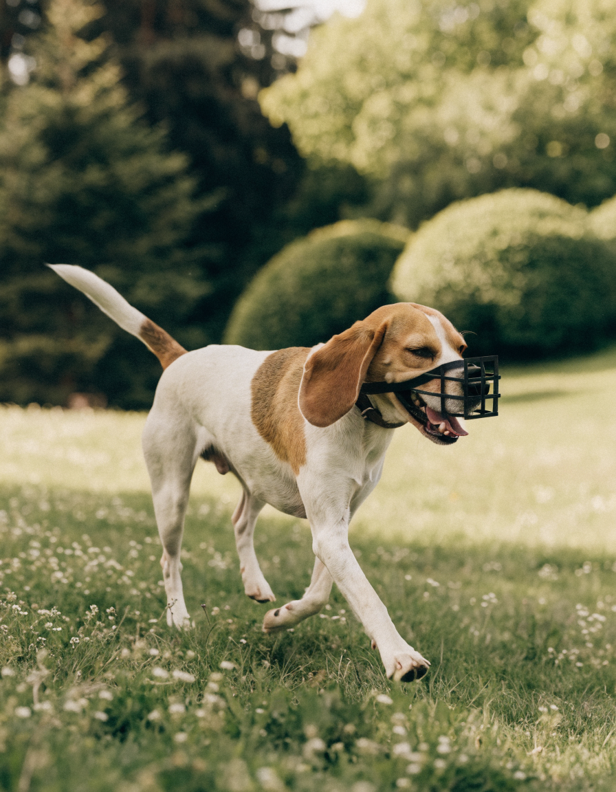 Adjustable Dog Muzzle — Lightweight Safety Muzzle for Vet Visits, Grooming & Scavenging| Allows Panting & Drinking (S–XXL)