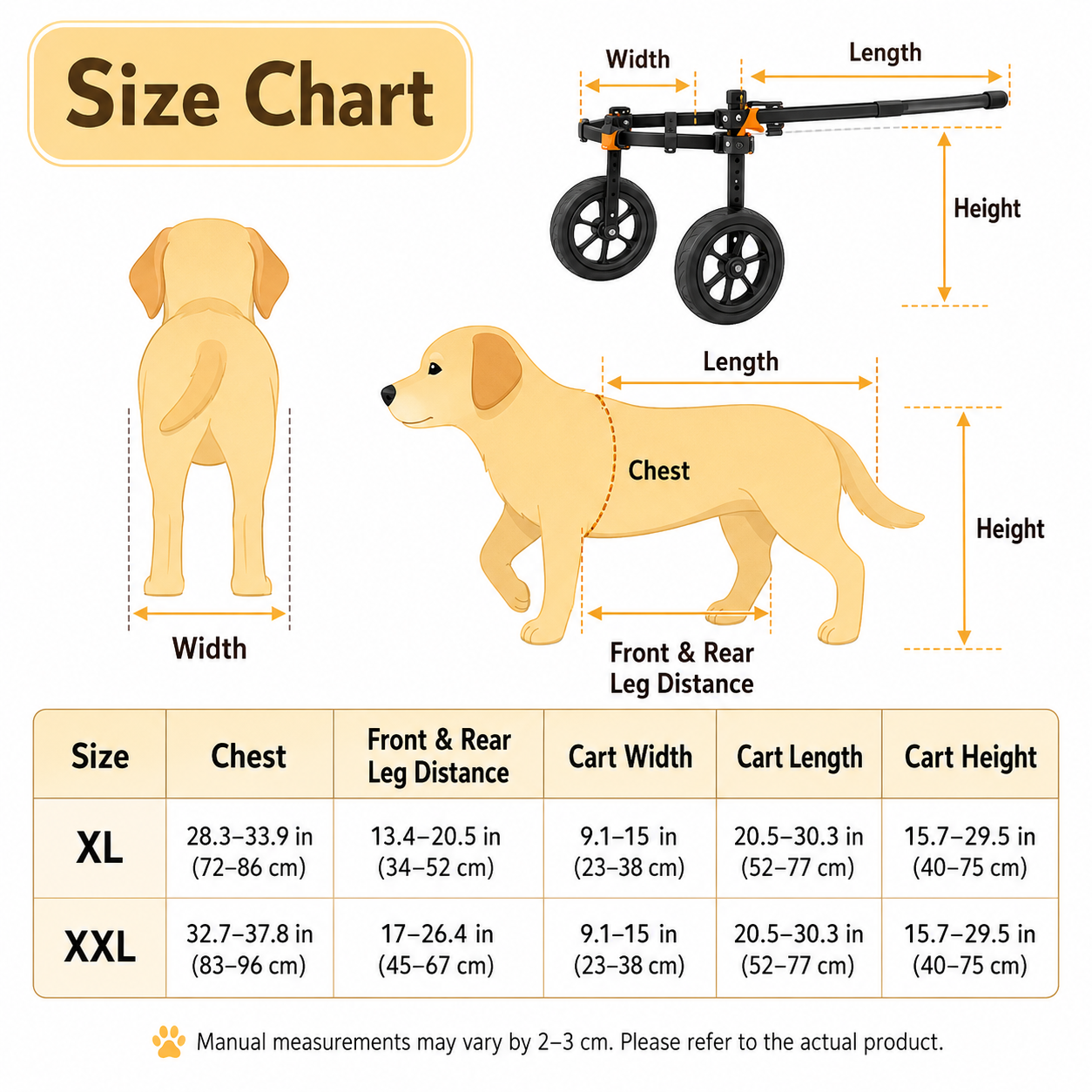 Large Dog Wheelchair for Back Legs
