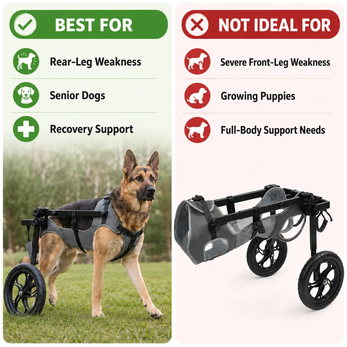 Large Dog Wheelchair for Back Legs
