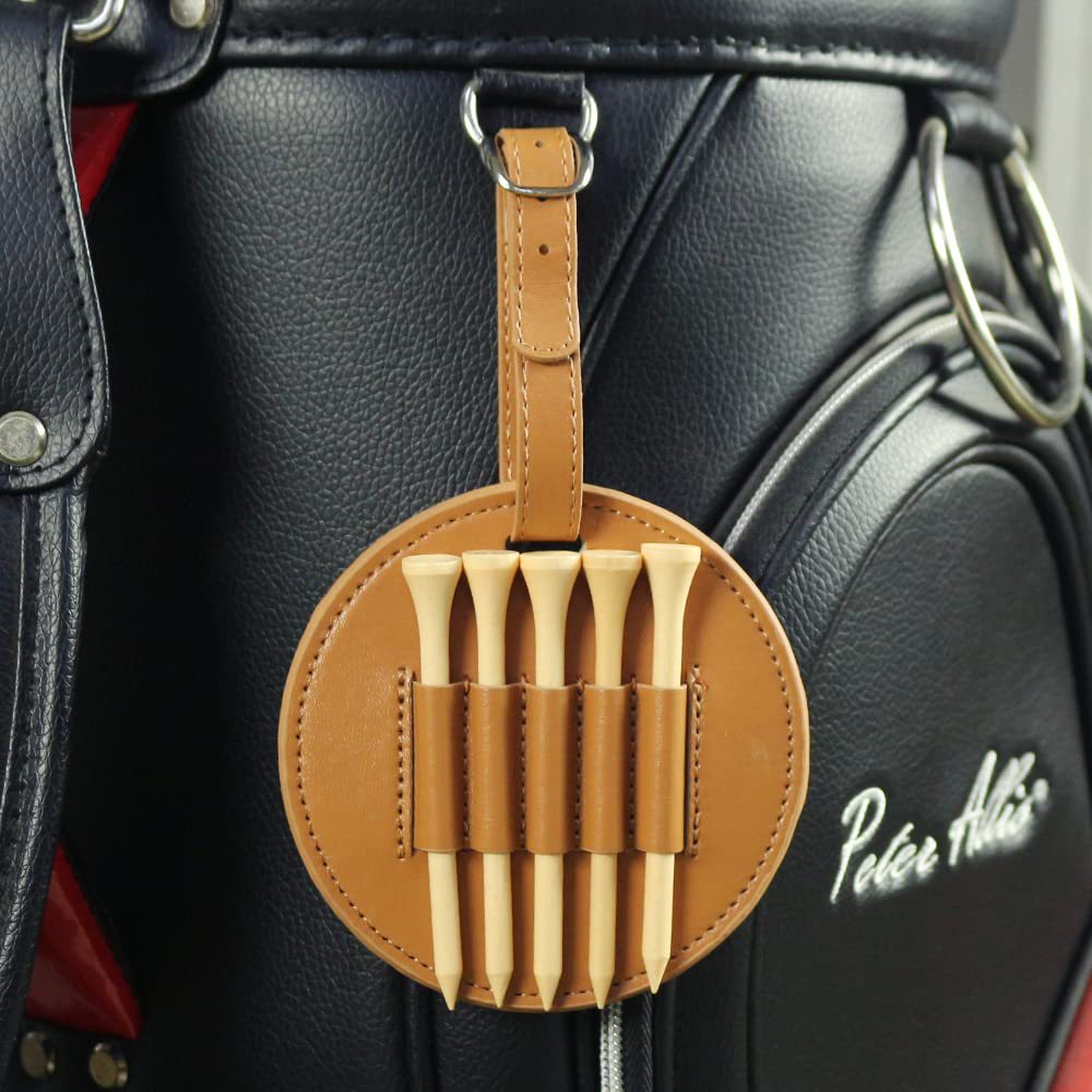 Leather Golf Tee Holder – Durable Tee Pouch with Belt Clip for Men