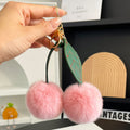 Luxury Faux Fur Cherry Bag Charm
