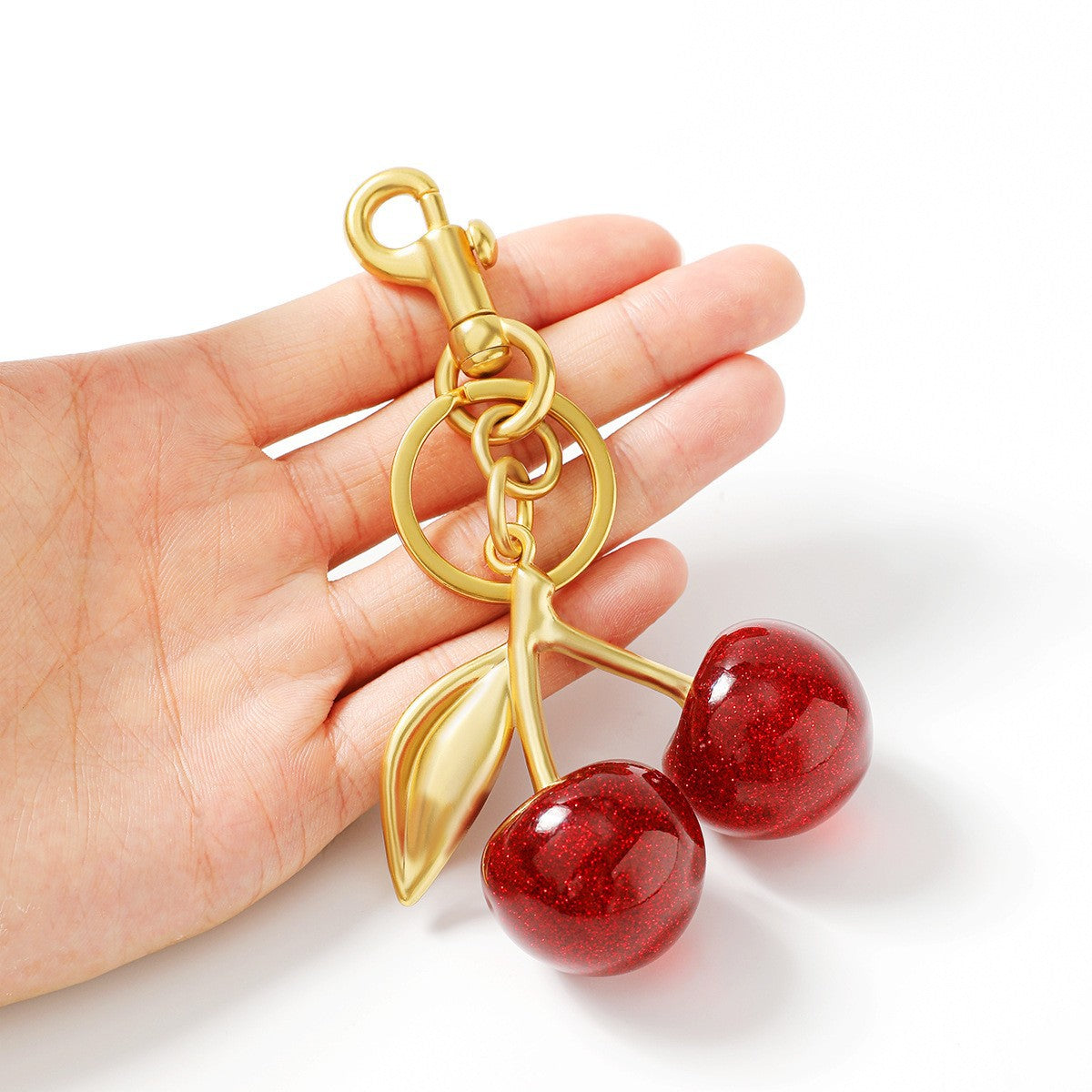 Elegant Cherry Bag Charm