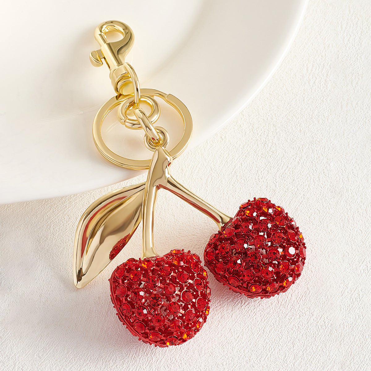 Elegant Cherry Bag Charm