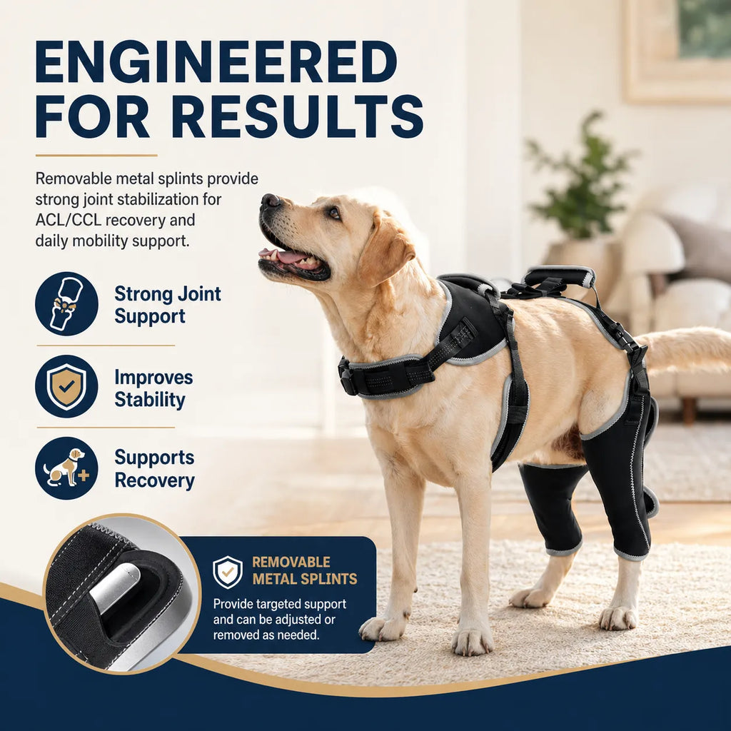 Adjustable Dog ACL Knee Brace – Single/Dual Leg Support