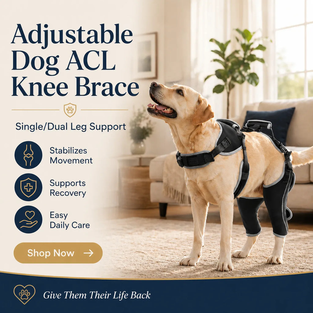 Adjustable Dog ACL Knee Brace – Single/Dual Leg Support