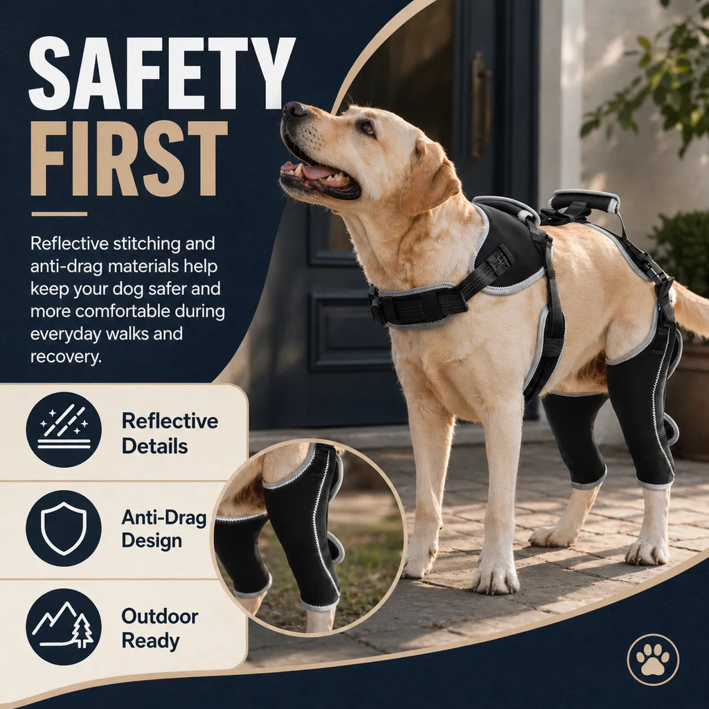 Adjustable Dog ACL Knee Brace – Single/Dual Leg Support