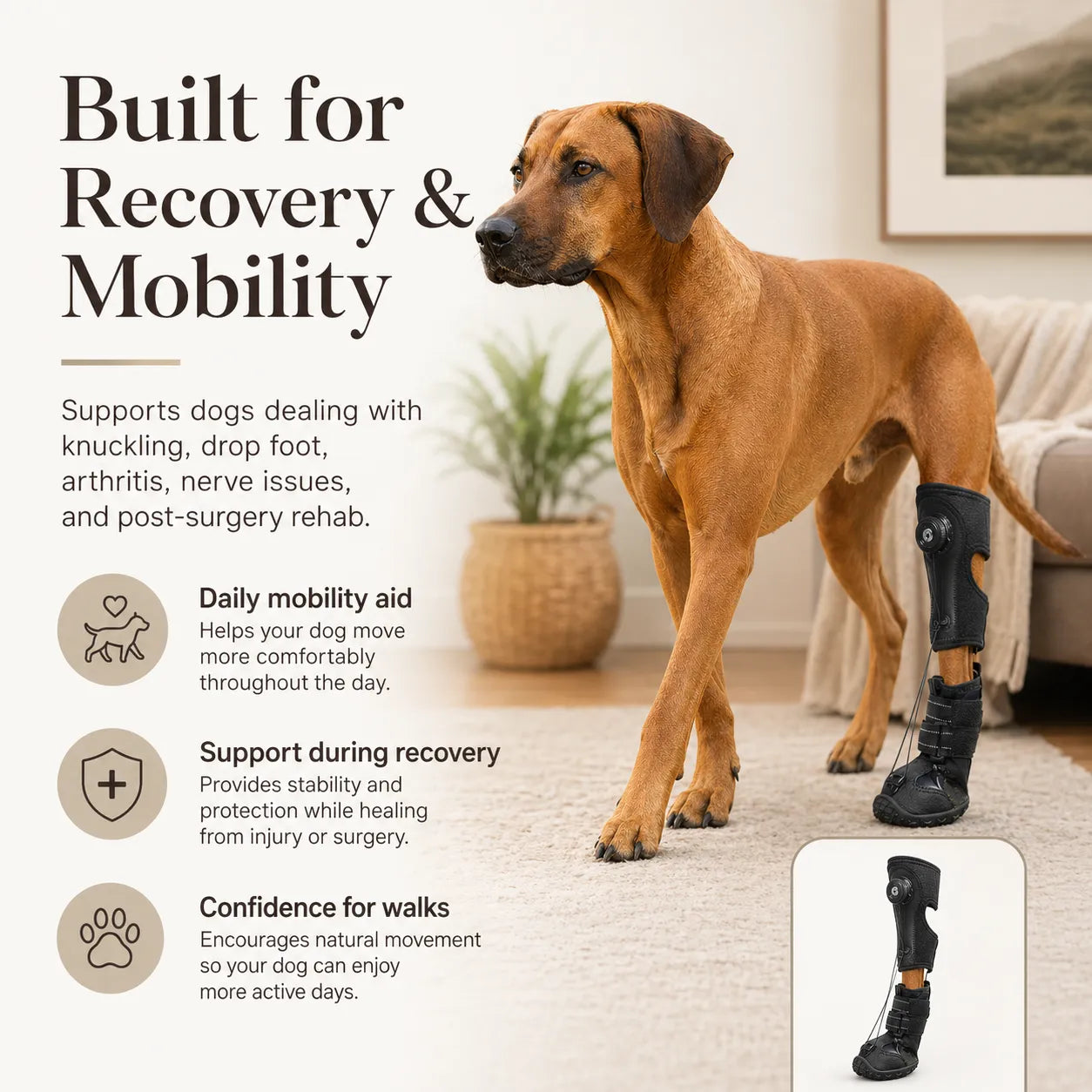 Adjustable Dog Knuckling Brace
