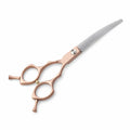 6.5-Inch Rose Gold Pet Grooming Thinning Shears, 15% Tooth Blade Scissors for Dogs and Cats
