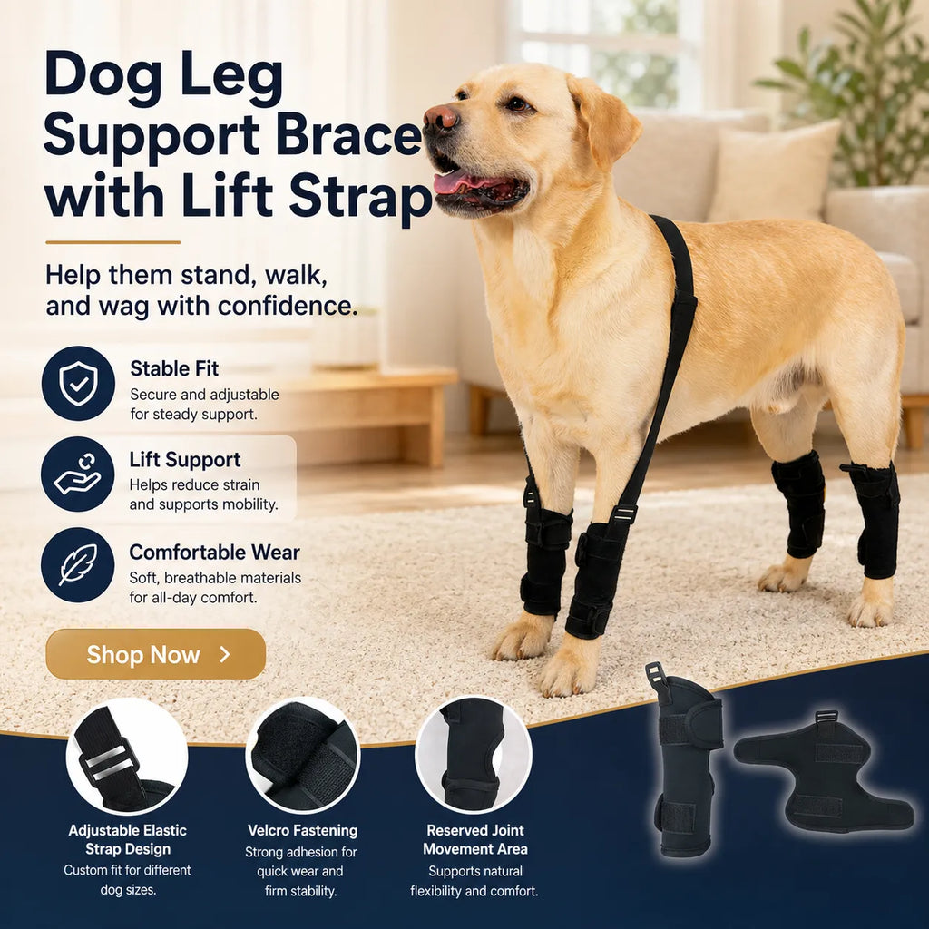 Dog Leg Support Brace with Lift Strap