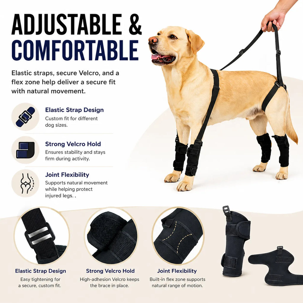 Dog Leg Support Brace with Lift Strap