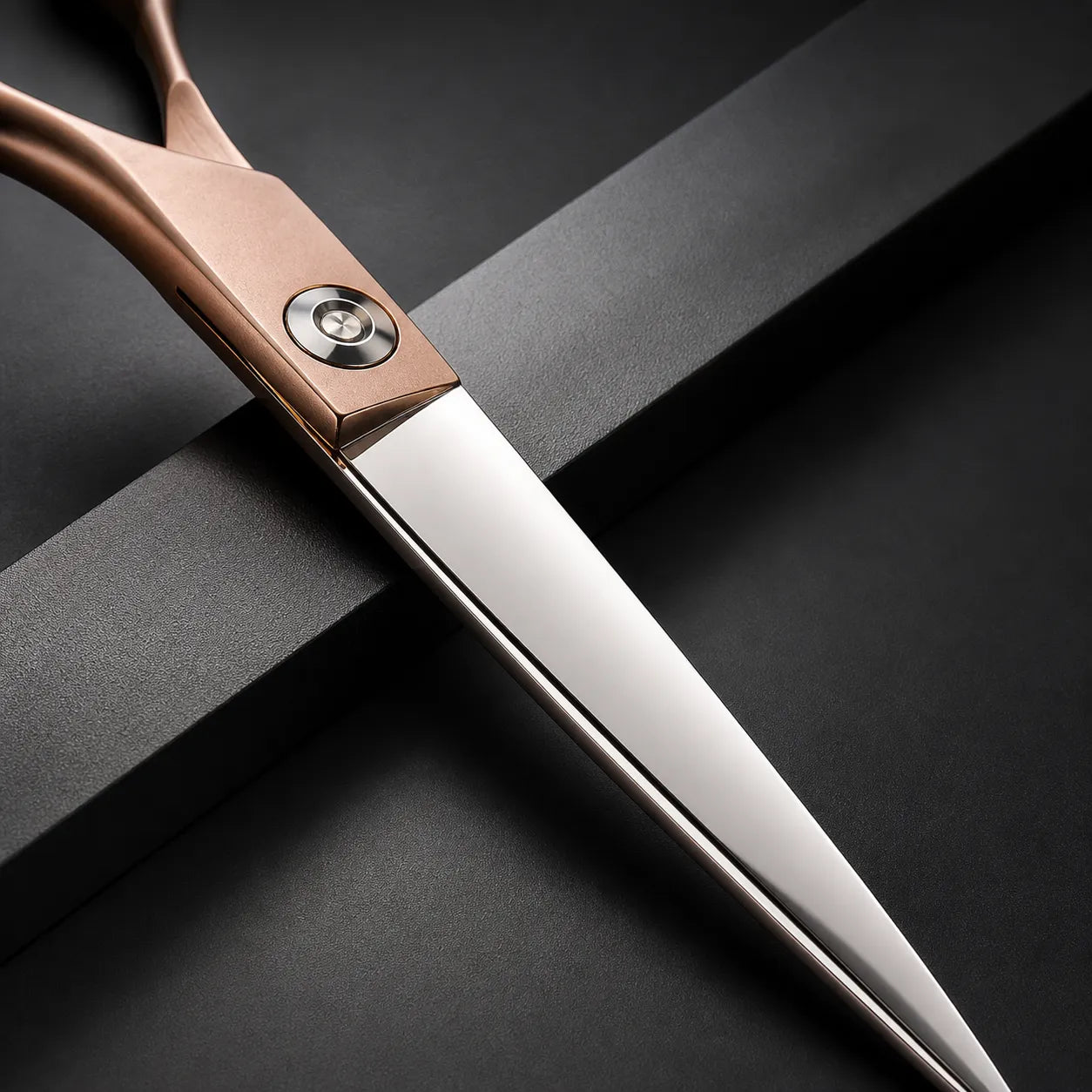 Dog Grooming Scissors 6.5” Straight Shears in Rose Gold