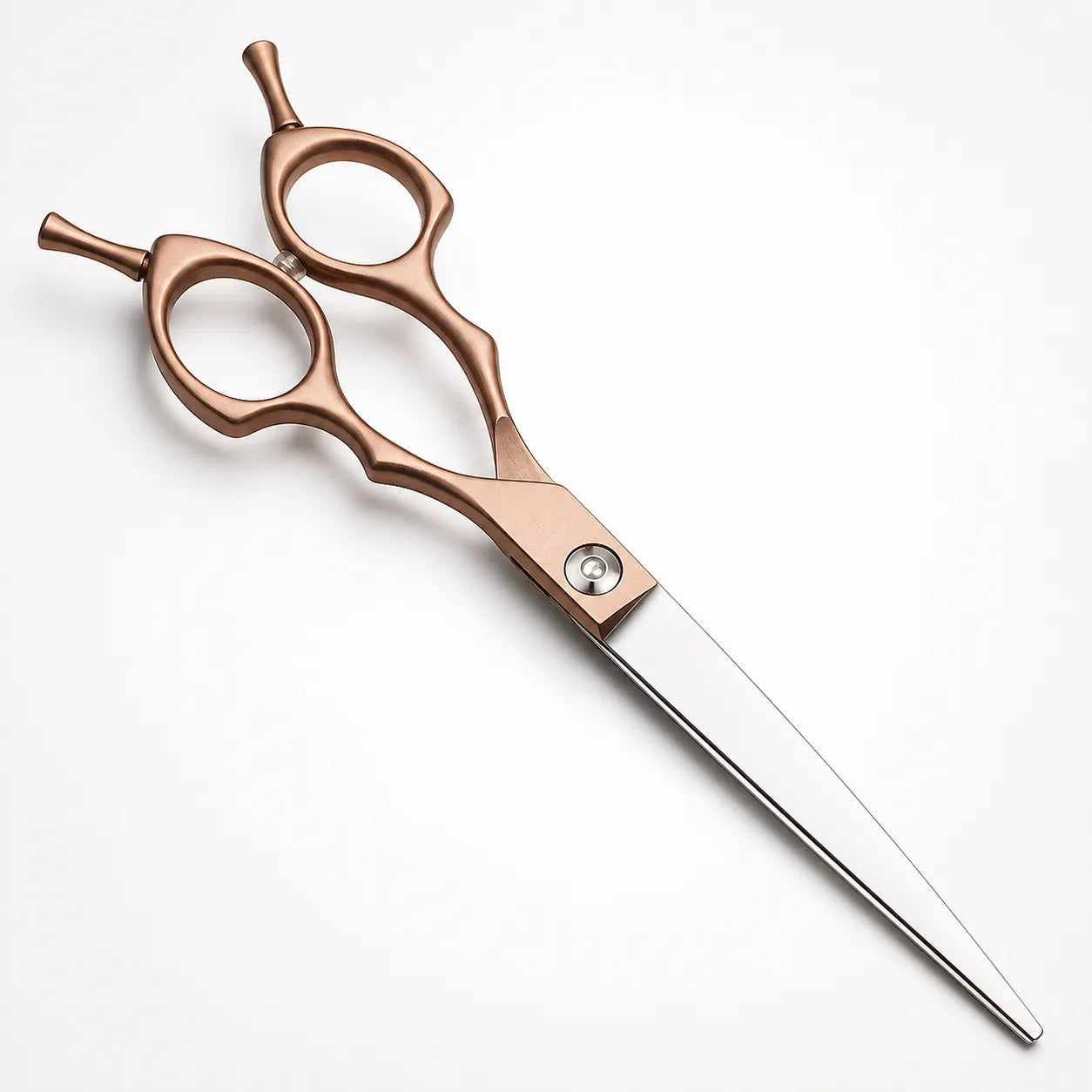 Dog Grooming Scissors 6.5” Straight Shears in Rose Gold