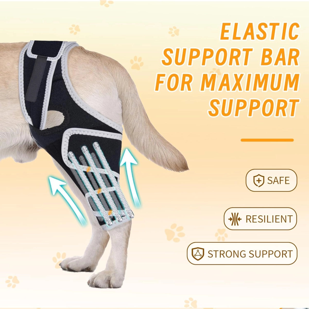 Professional Dog ACL/CCL Knee Brace with 6-Metal Stabilizers