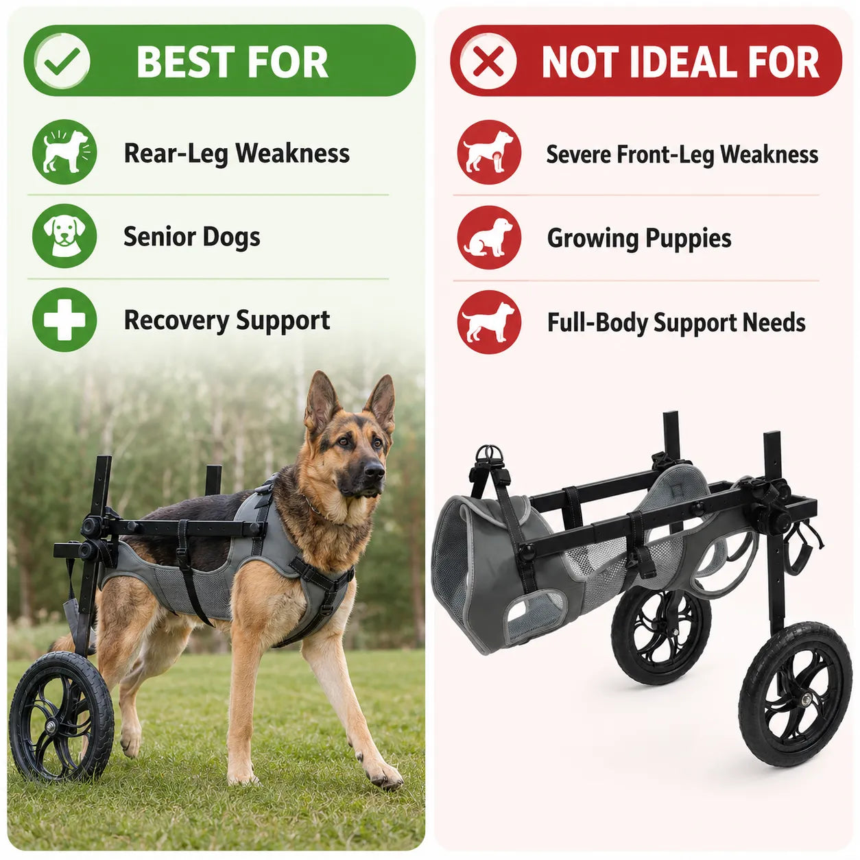 Large Dog Wheelchair for Back Legs